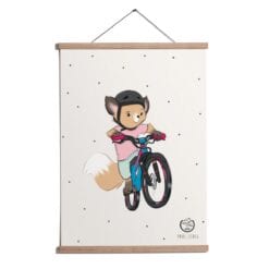 MTB ræv - cykelplakat mountainbike børneplakat