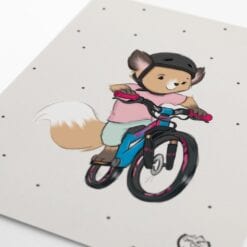 MTB ræv - cykelplakat mountainbike børneplakat