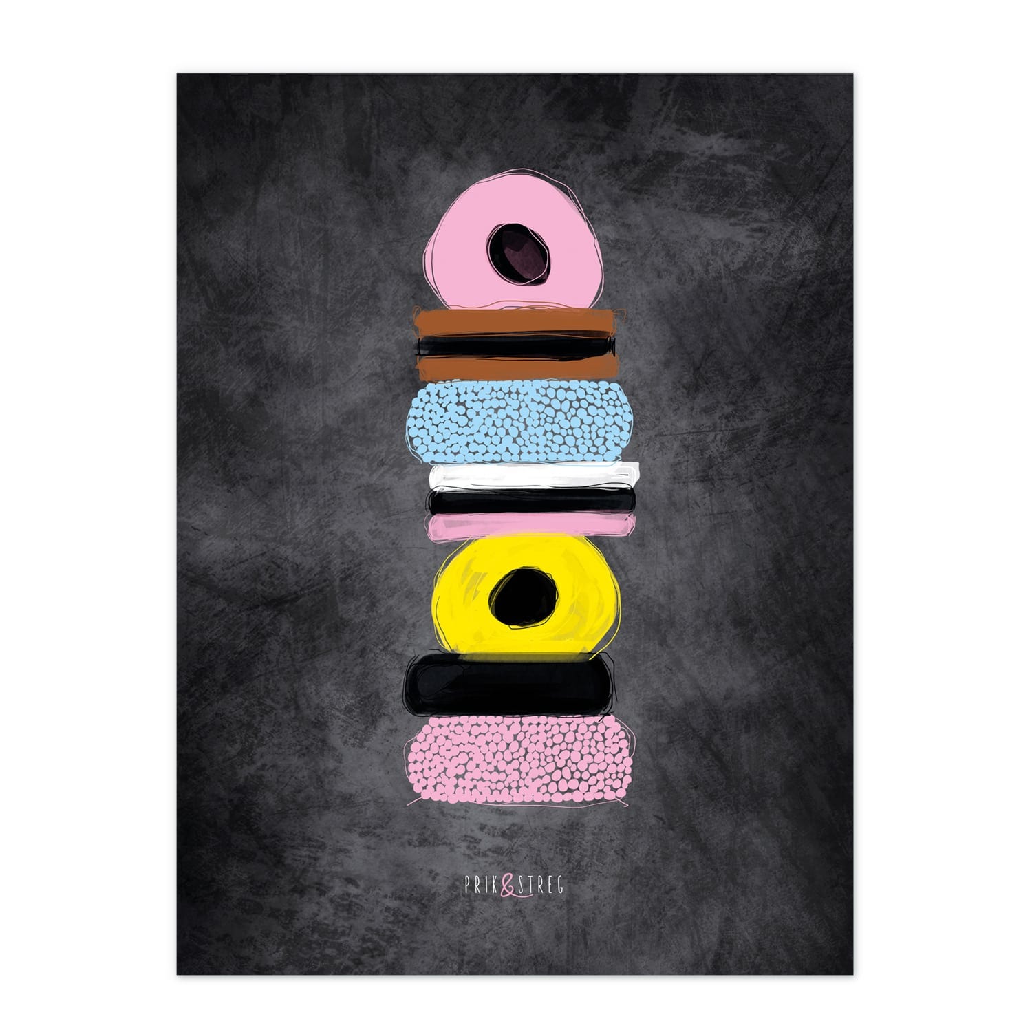Lakridskonfekt plakat - den originale fra PRIK & STREG Lakridskonfekt plakat - den originale fra PRIK & STREG