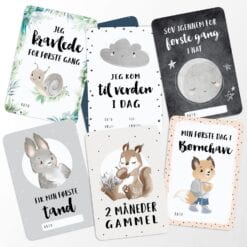 milepælskort milestone cards dansk dåb og navngivning