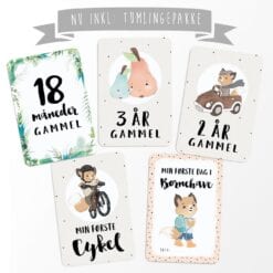 milepælskort milestone cards dansk dåb og navngivning