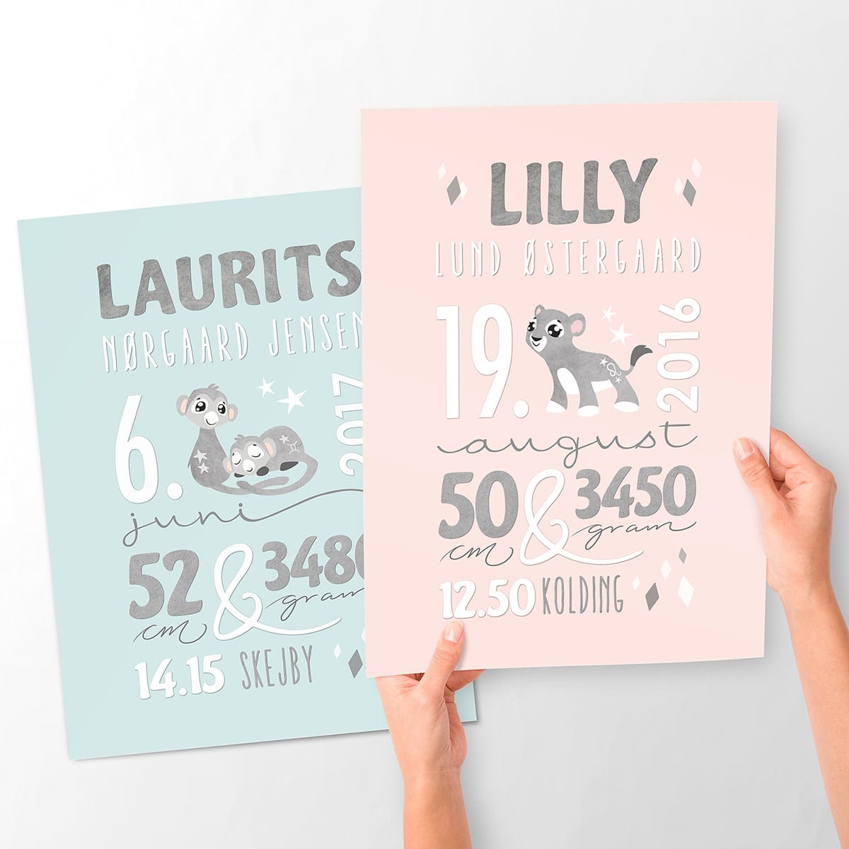 Navneplakat med stjernetegn - minimalistisk navnetavle fra PRIK & STREG Navneplakat med stjernetegn - minimalistisk navnetavle fra PRIK & STREG