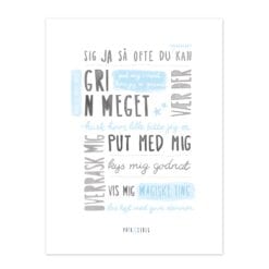 Sådan Elskes Et Barn Plakat - Typografisk plakat fra PRIK & STREG