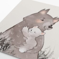 plakat med bjørne mor og baby fra PRIK og STREG