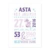 Navnetavle til pige purple white