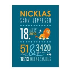 Navneplakat til dreng spicy denim