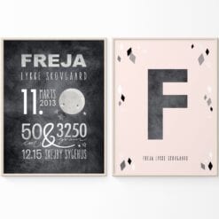 Minimalistisk Navnetavle Sæt fra PRIK & STREG