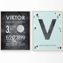Minimalistisk Navnetavle Sæt fra PRIK & STREG