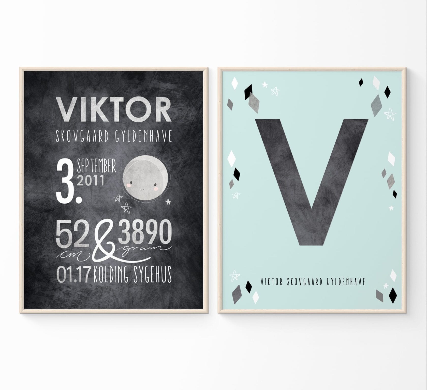 Minimalistisk Navnetavle Sæt fra PRIK & STREG Minimalistisk Navnetavle Sæt fra PRIK & STREG