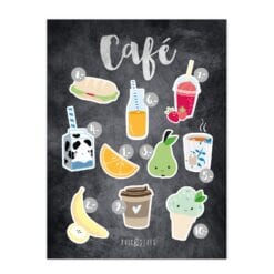 Plakat til legekøkken Café fra PRIK & STREG