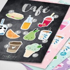 Cafe Plakat i sort - til legekøkkenet fra PRIK & STREG