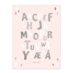 Minimalistisk Alfabetplakat Pudder