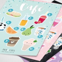 Billig Cafe Plakat til legekøkken fra PRIK & STREG