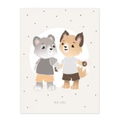 Best Friends Plakat med dyr fra PRIK & STREG