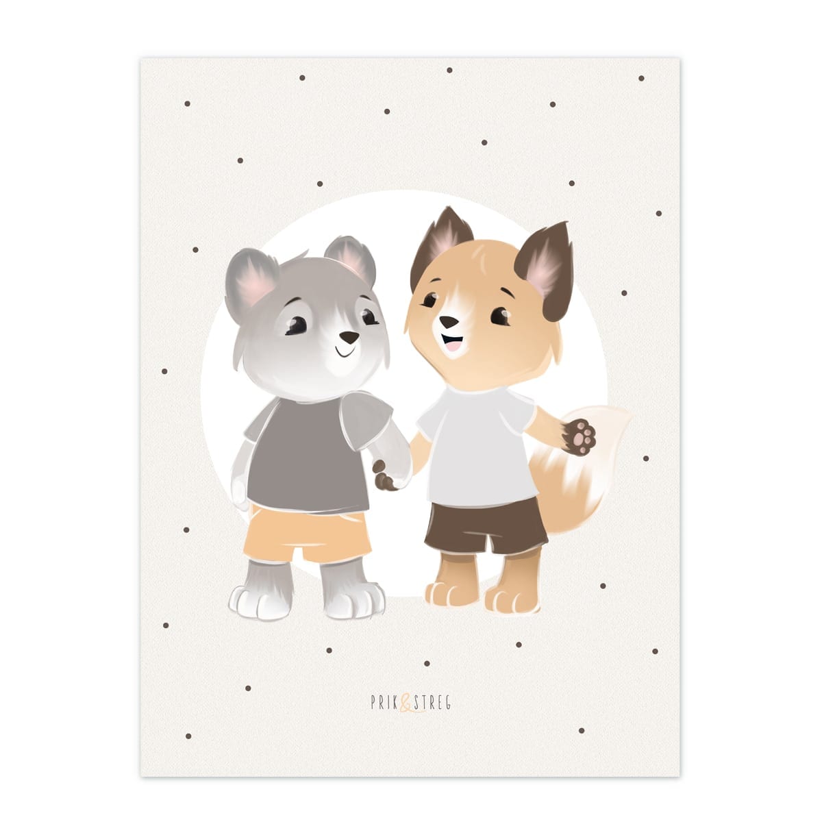 Best Friends Plakat med dyr fra PRIK & STREG Best Friends Plakat med dyr fra PRIK & STREG