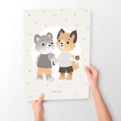 Best Friends Plakat med dyr fra PRIK & STREG