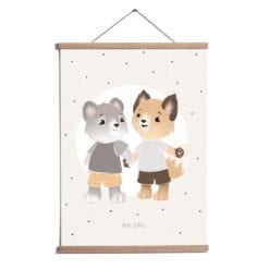 Best Friends Plakat med dyr fra PRIK & STREG