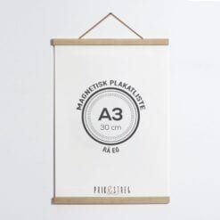magnetisk ramme 30 cm eg - plakatliste i egetræ fra PRIK & STREG - A3