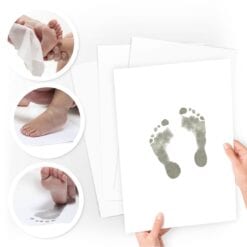 Aftrykssæt til baby hånd og fod - Aftryk baby hånd fodaftryk giftfri nyfødt