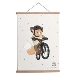 MTB ræv - cykelplakat mountainbike børneplakat