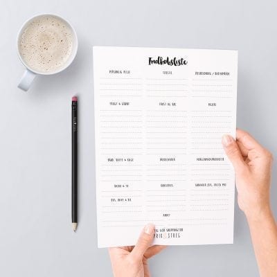 Indkøbsliste print-selv