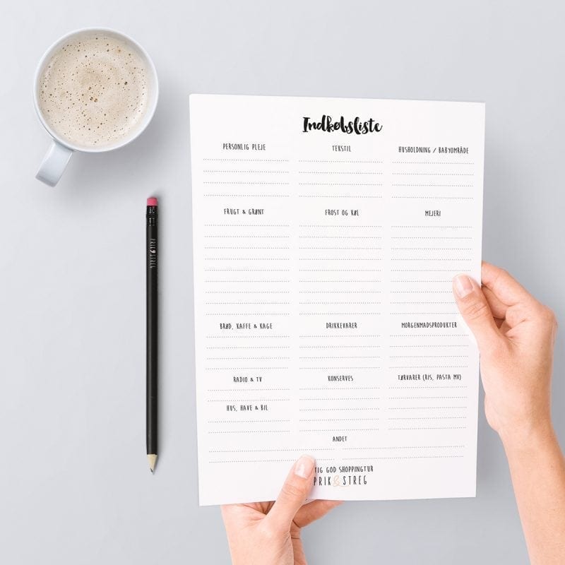Indkøbsliste print-selv