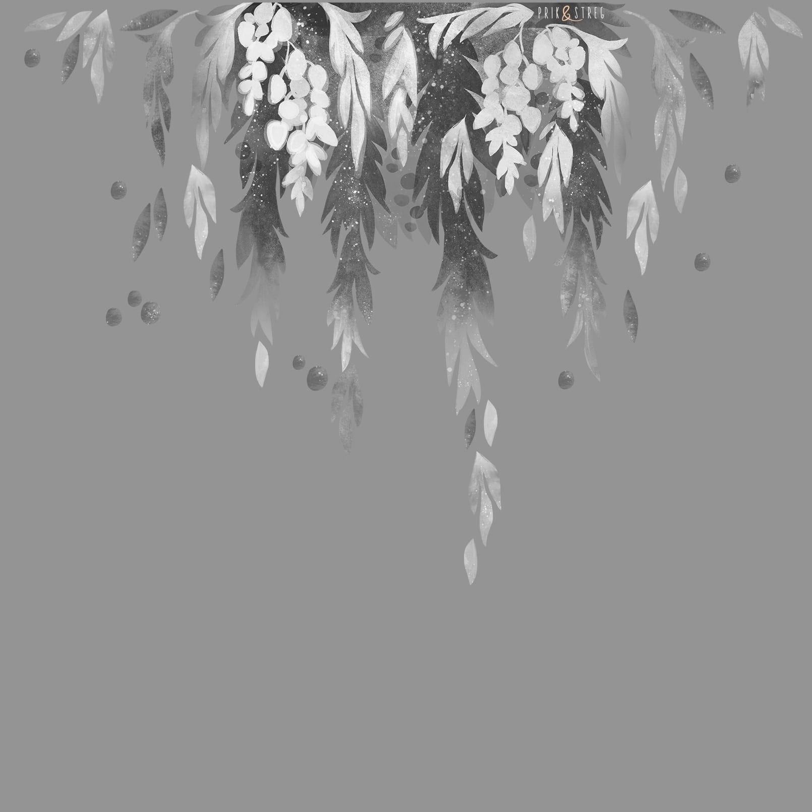 wallsticker hanging leaves på børneværelset wallsticker hanging leaves på børneværelset