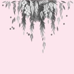 wallsticker hanging leaves på børneværelset til pige