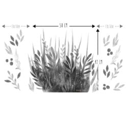 wallsticker grass - flerfarvet væg klistermærke til børneværelset