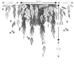 wallsticker hanging leaves til børneværelset