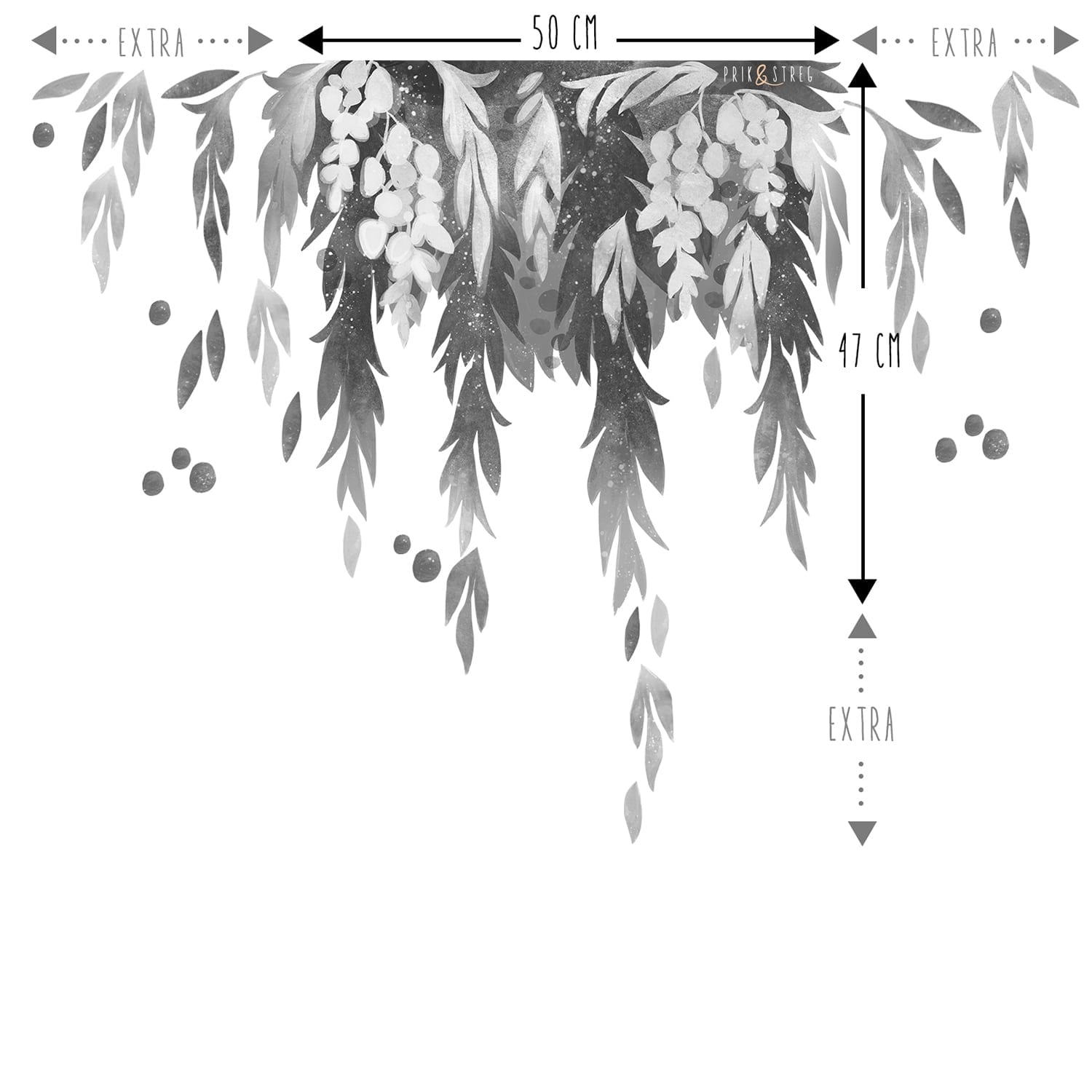 wallsticker hanging leaves til børneværelset wallsticker hanging leaves til børneværelset