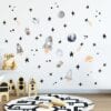 Wallsticker Space Fox - vægklistermærker til børneværelset i flere farver