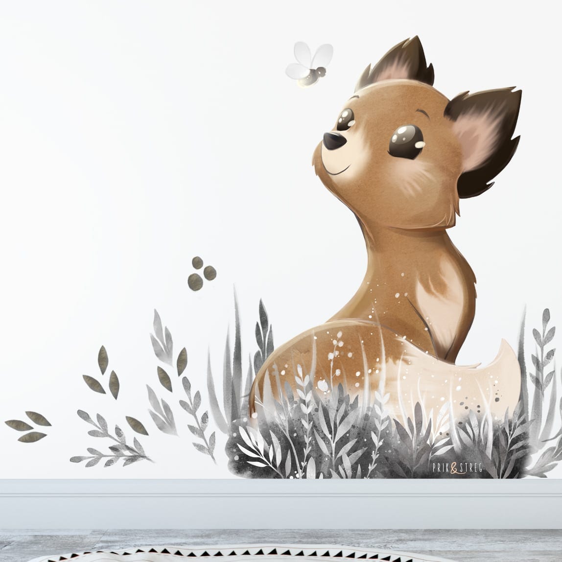 wallsticker ræv på børneværelset wallsticker ræv på børneværelset