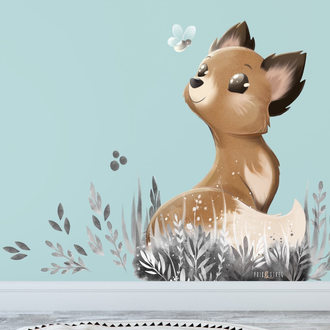 wallsticker ræv på børneværelset wallsticker ræv på børneværelset