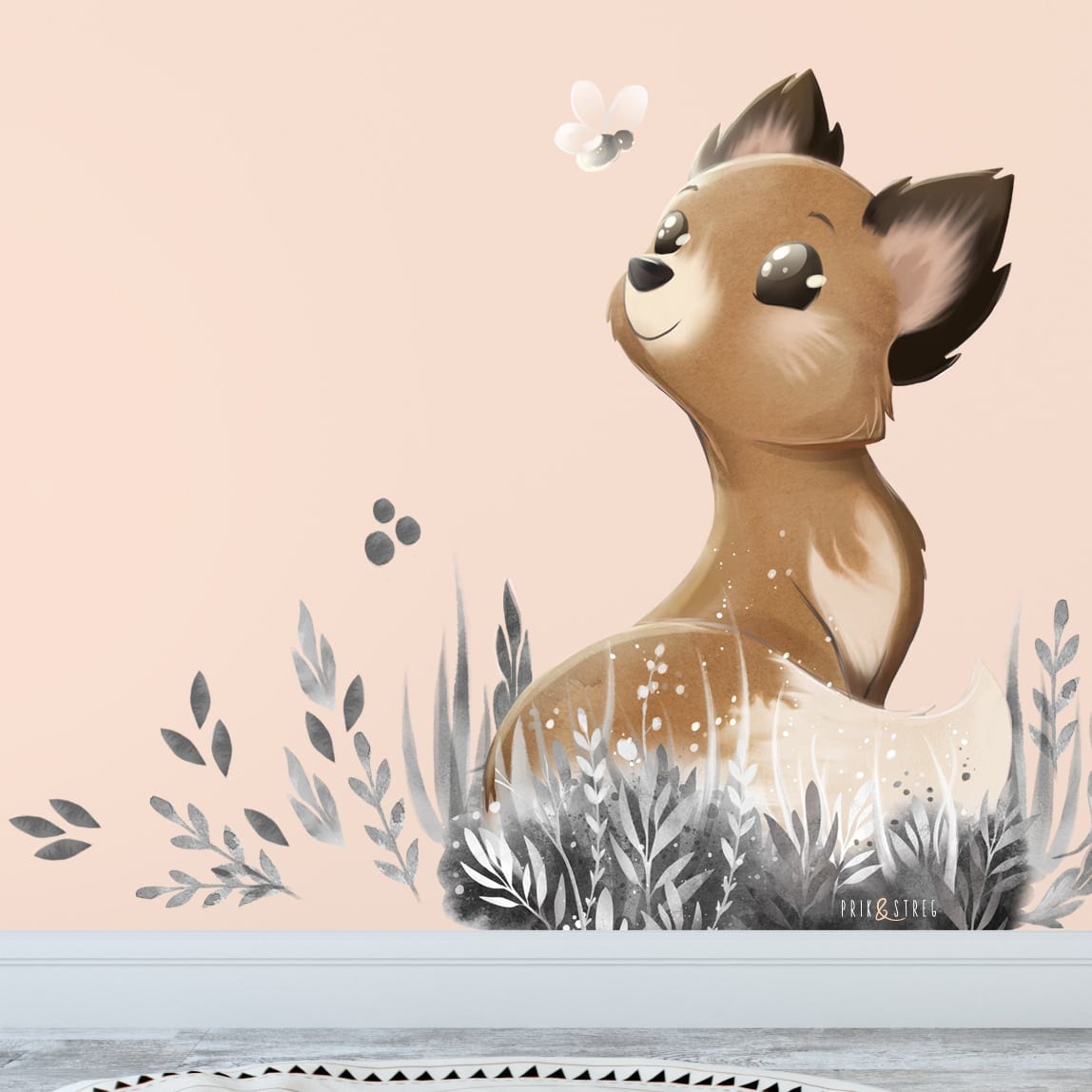 wallsticker ræv på børneværelset wallsticker ræv på børneværelset