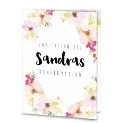 Invitation til konfirmation fra PRIK & STREG