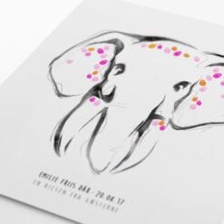 fingertryksplakat elefant plakat til gæsters fingeraftryk