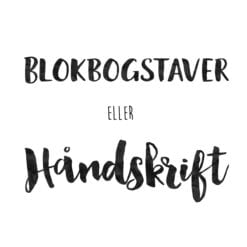 Vælg skrifttype til fingertryplakatk