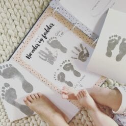 aftrykssæt af baby hånd og fod blækfri babyaftryk