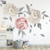 Peony Wallstickers Mega - de populære blomster wallstickers i stor størrelse fra prik og streg
