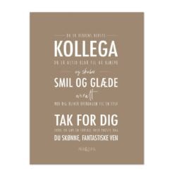 kollega plakat gave latte