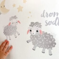 wallstickers 'tælle får' fra PRIK & STREG