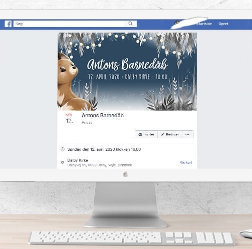 Banner invitation digitalt til facebook begivenhed og mail Banner invitation digitalt til facebook begivenhed og mail