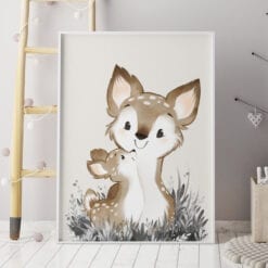 Dådyr 50x70 børneplakat fra PRIK & STREG