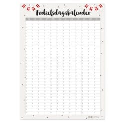 Fødselsdagskalender A4