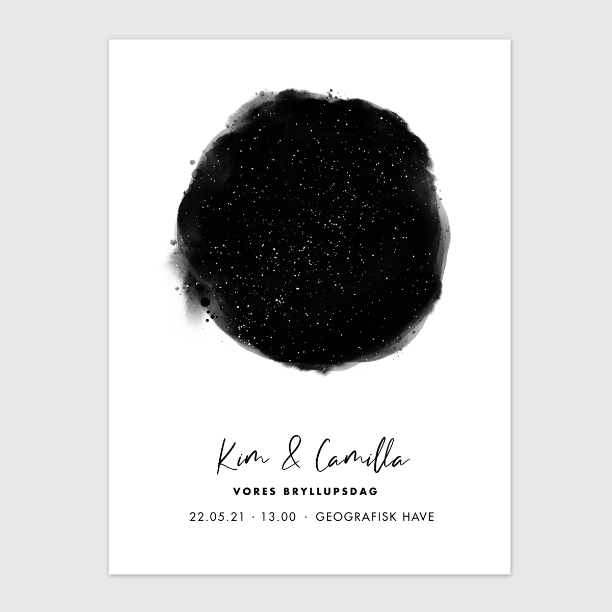 stjernebillede plakat star map poster fra PRIK & STREG stjernebillede plakat star map poster fra PRIK & STREG