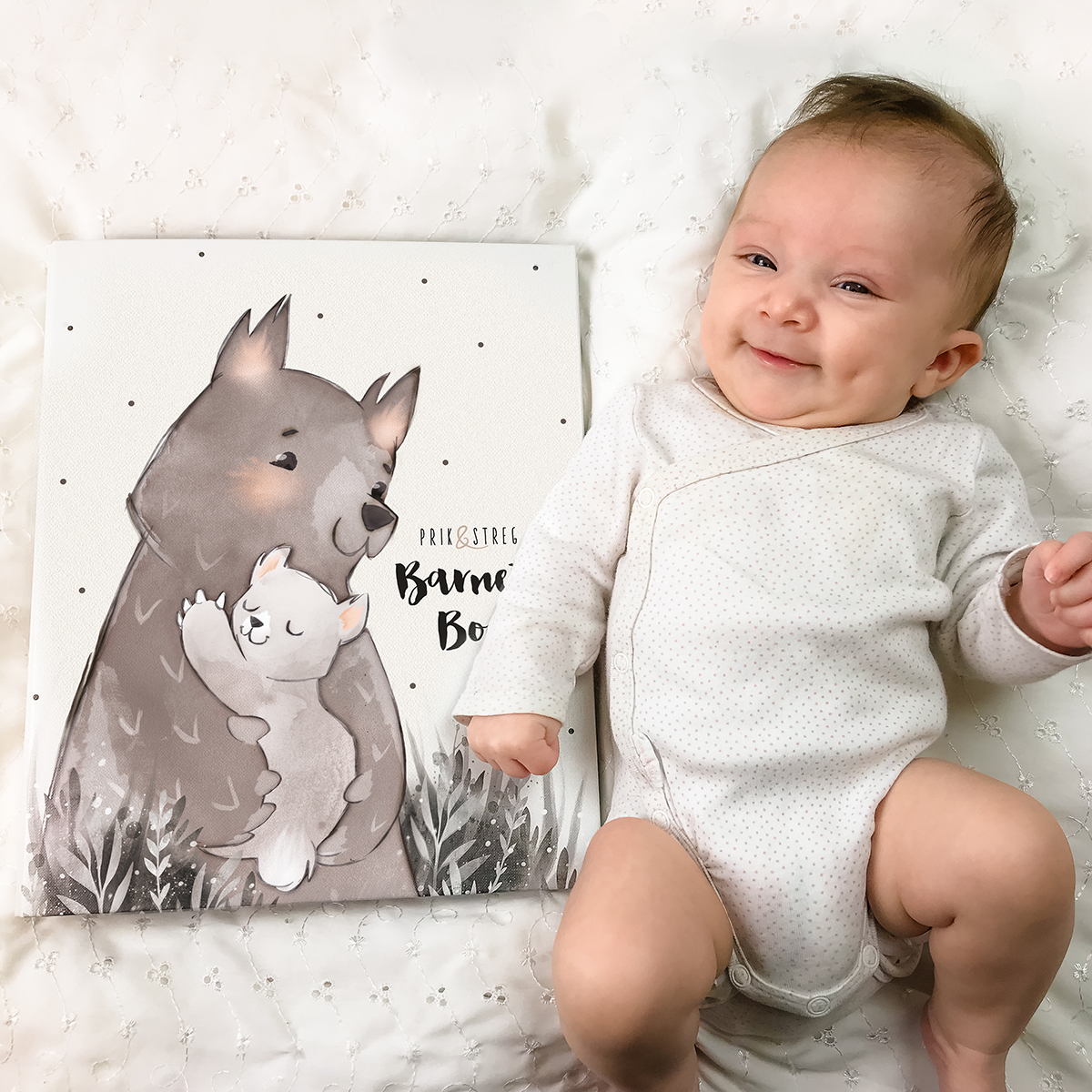 Barnets Bog Babypakke Bjørn fra PRIK og STREG Barnets Bog Babypakke Bjørn fra PRIK og STREG