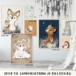 Billedevæg gallerivæg plakatvæg børneværelset