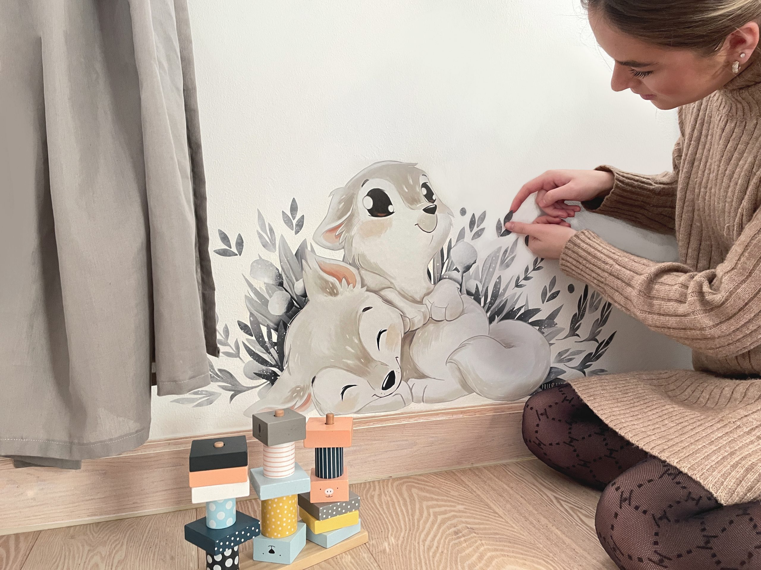 wallsticker ulveunger fra PRIK & STREG wallsticker ulveunger fra PRIK & STREG