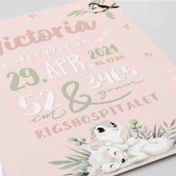 fødselsplakat pudder ulveunger